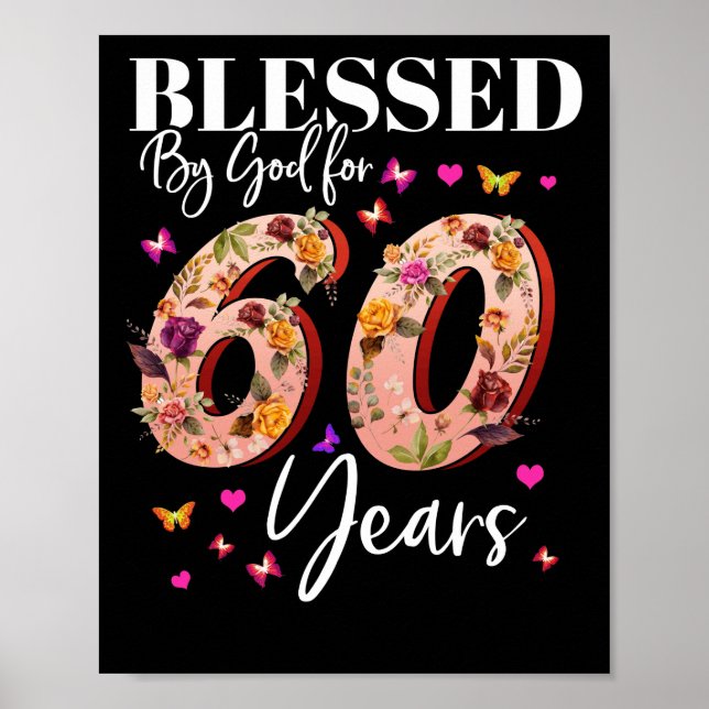 Affiche Béni par Dieu pendant 60 ans Anniversaire (Devant)