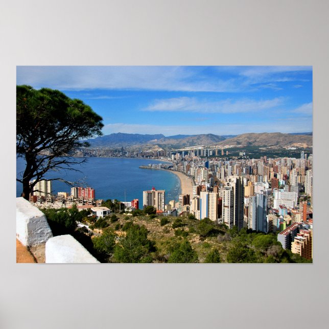 Affiche Benidorm Skyline Cityscape Costa Blanca Espagne (Devant)
