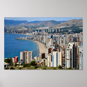 Affiche Benidorm Skyline Cityscape Costa Blanca Espagne