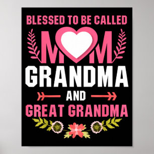 Affiche Bénie d'être appelée maman arrière-grand-mère pour