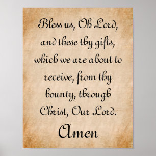 Affiche Bénis-Nous, Oh Seigneur Prière Au Matin
