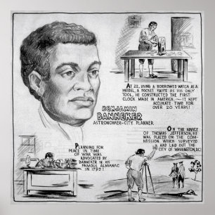 Affiche Benjamin Banneker Scientifique noir-américain