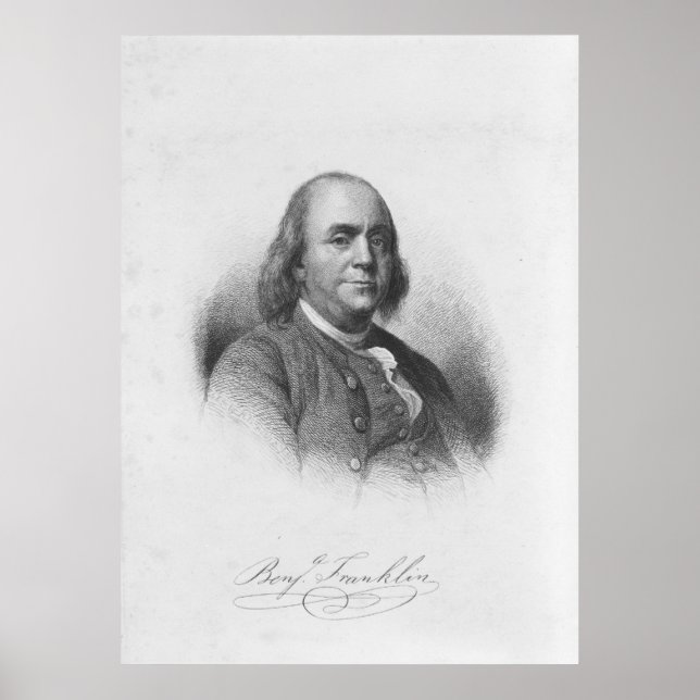 Affiche BENJAMIN FRANKLIN by Henry Bryan Hall (Devant)