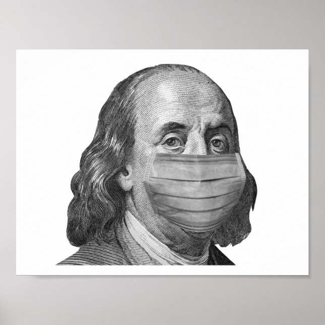Affiche Benjamin Franklin en masque (Devant)