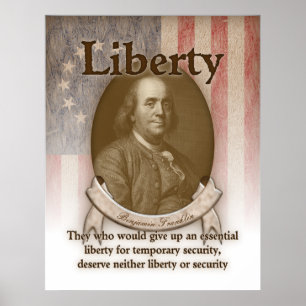Affiche Benjamin Franklin - Liberté