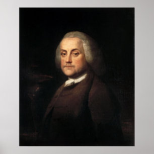 Affiche BENJAMIN FRANKLIN Portrait de Benjamin Wilson