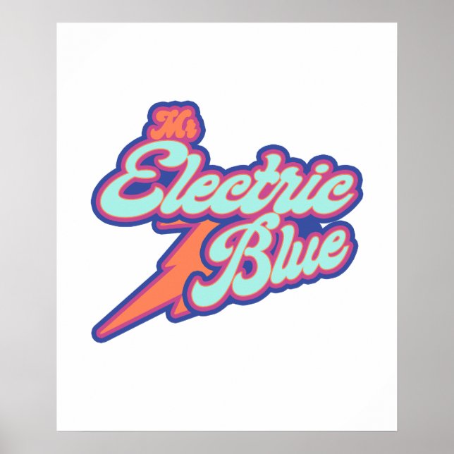 Affiche Benson Boone M. Électricité Bleu (Devant)