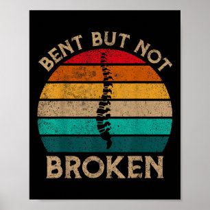 Affiche Bent, mais pas cassé Retro Scoliosis Sensibilisati
