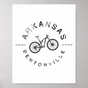 Affiche Bentonville Arkansas Vélo de Montagne T