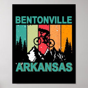 Affiche Bentonville Arkansas Vintage Rétro Années 70 Vélo