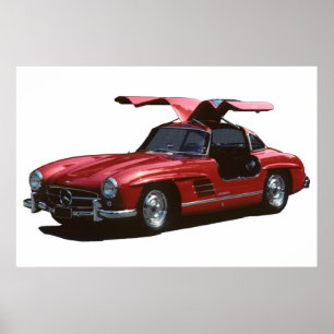 Affiche Benz classique SLR300 Gullwing de Mercedes