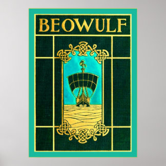 Affiche Beowulf ~ Couverture Vintage du livre