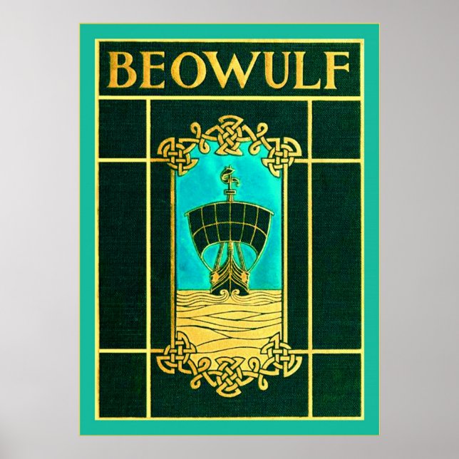 Affiche Beowulf ~ Couverture Vintage du livre (Devant)