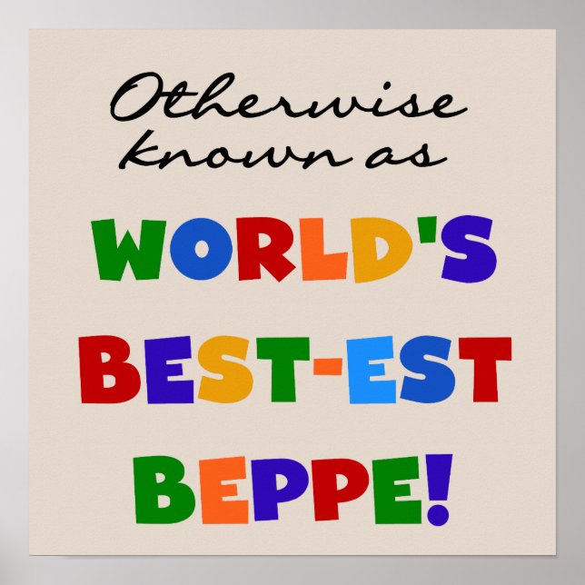 Affiche Beppe le plus connu (Devant)