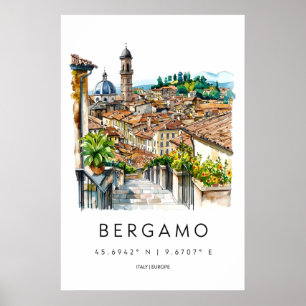 Affiche Bergame Aquarelle 3