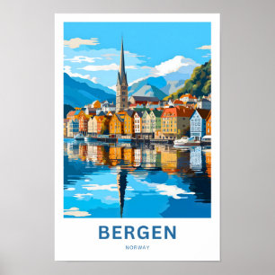 Affiche Bergen Norvège Imprimer