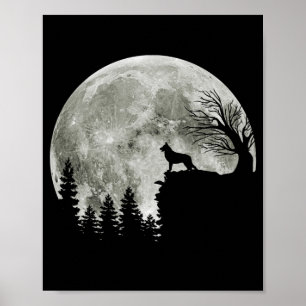 Affiche Berger Allemand En Montagne Halloween Joyeux