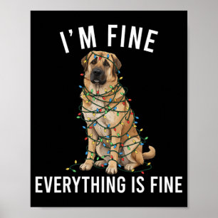 Affiche berger anatolien Noël Je vais bien Tout ce que je