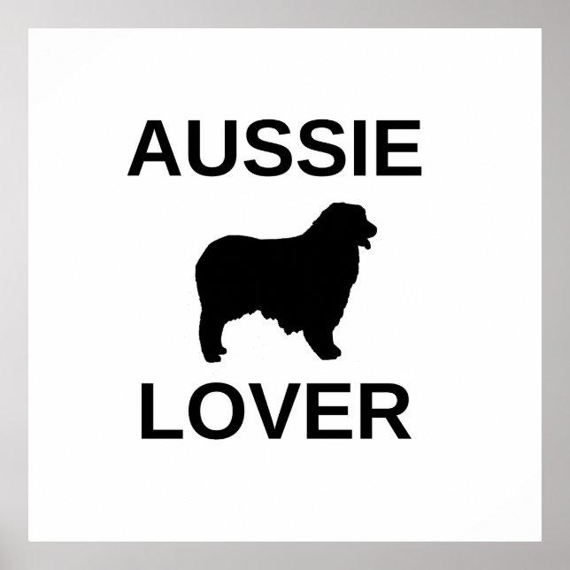 Affiche berger australien aussie amant (Devant)