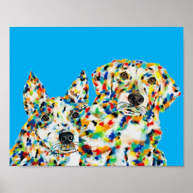 Affiche Berger Australien et Plott Hound (Devant)
