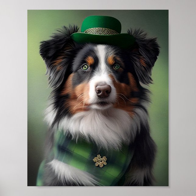 Affiche berger australien saint patrick (Devant)
