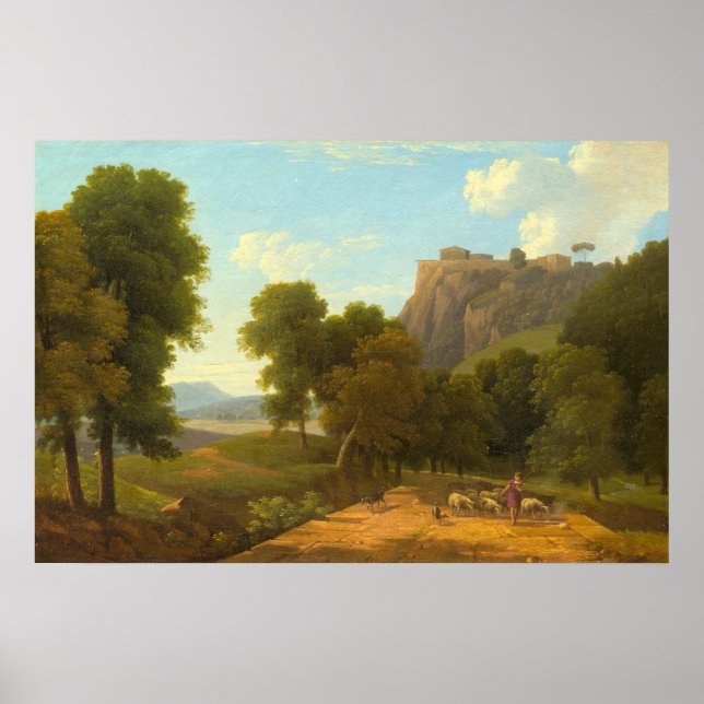 Affiche Berger avec cadenas - Jean-Victor Bertin Beaux-Art (Devant)