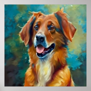 Affiche Berger basque - Portrait de chien