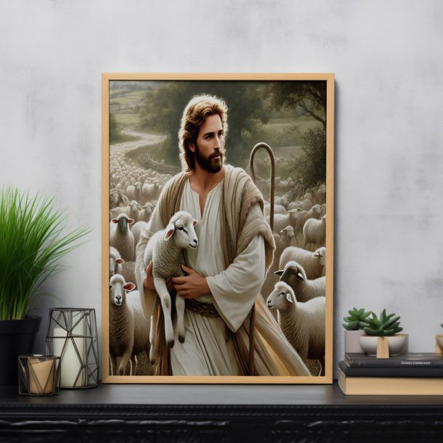 Affiche Berger Compassionné Avec Une Écluse Douce (Créateur téléchargé)