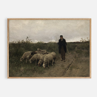 Affiche Berger, huile vintage sur toile