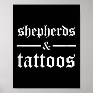 Affiche Bergers Et Tatouages Drôle Propriétaire De Chien T