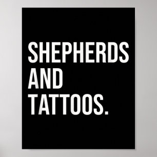 Affiche Bergers Et Tatouages Propriétaire De Berger Chien
