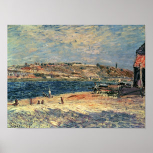 Affiche Berges d'Alfred Sisley   au Saint-Mammes