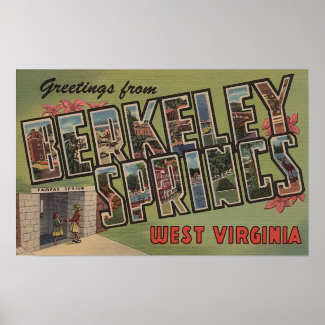 Affiche Berkeley Springs, Virginie-Occidentale (Devant)