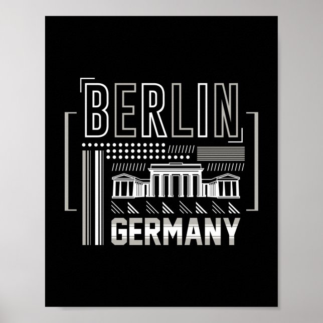 Affiche Berlin Allemagne Architecture Moderne Graphique (Devant)