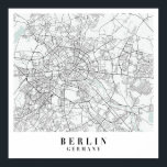 Affiche Berlin Allemagne Blue Water Street Carte<br><div class="desc">Berlin Allemagne Blue Water Street Carte</div>
