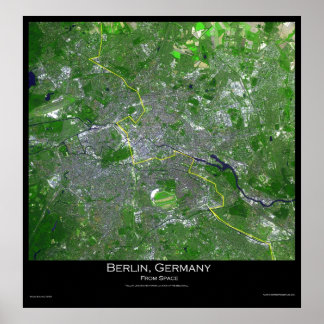 Affiche Berlin Allemagne de l'espace
