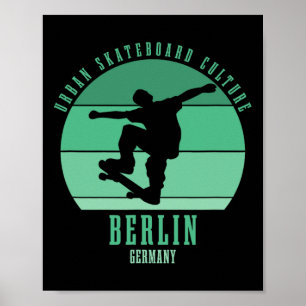 Affiche Berlin Allemagne Skateboardeur Urne Skateboard 4