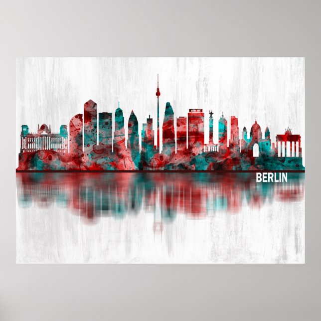 Affiche Berlin Allemagne Skyline (Devant)