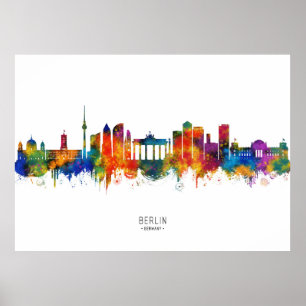 Affiche Berlin Allemagne Toits