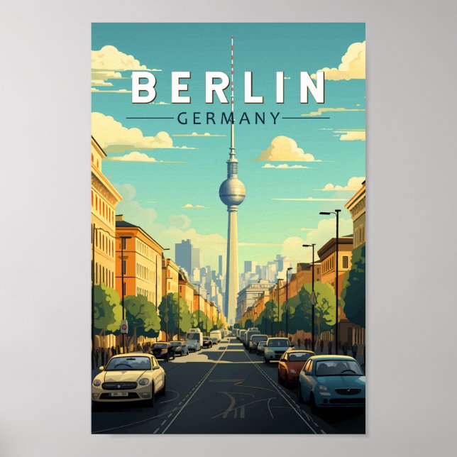 Affiche Berlin Allemagne Travel Art Vintage (Devant)
