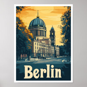 Affiche Berlin Allemagne Vintage voyage d'art