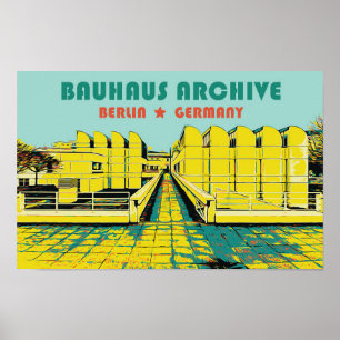 Affiche Berlin, Bahaus Archive, Allemagne Carte postale