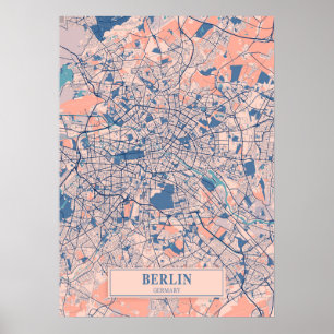 Affiche Berlin - Germary Breezy City Map