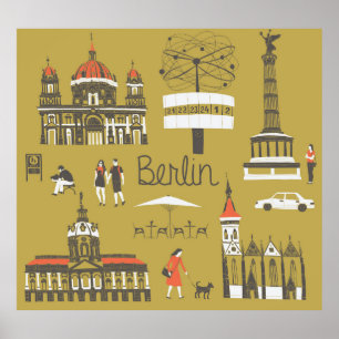 Affiche Berlin, Illustration Monumentale.