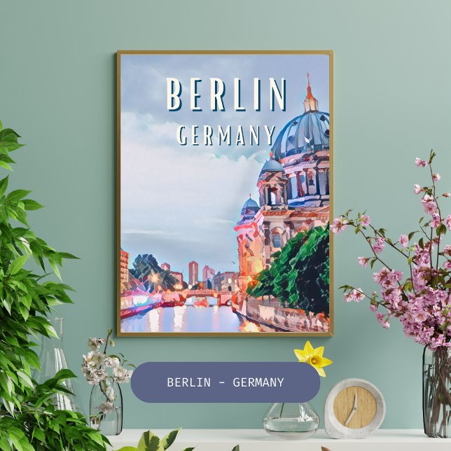 Affiche Berlin, la capitale animée de l'Allemagne (Berlin : où le passé inspire le présent, et où chaque mur a une histoire à raconter. 🇩🇪✨)