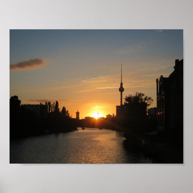 Affiche Berlin Nacht Allemagne Fernsehturm Nacht Skyline (Devant)