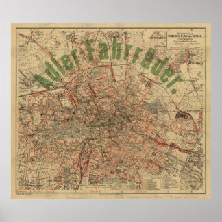 Affiche Berlin Pocket Map c.1897 – Kiessling’s Plan