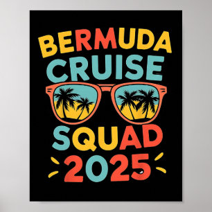 Affiche Bermuda Croisière 2025 Voyage de vacances Famille 