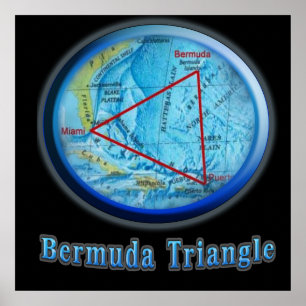 Affiche Bermuda Triangle art