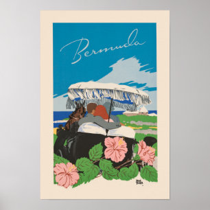 Affiche Bermudes   Vintage voyage